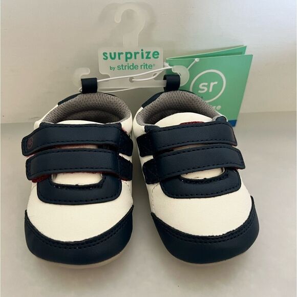 Surprize by stride rite navy / grey 6-12 month shoes - Picture 1 of 6
